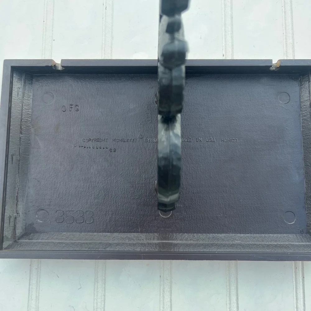 Vintage Homco 3533 Faux Wood Wall Shelf Ornate Black Scroll Bracket 1981 USA